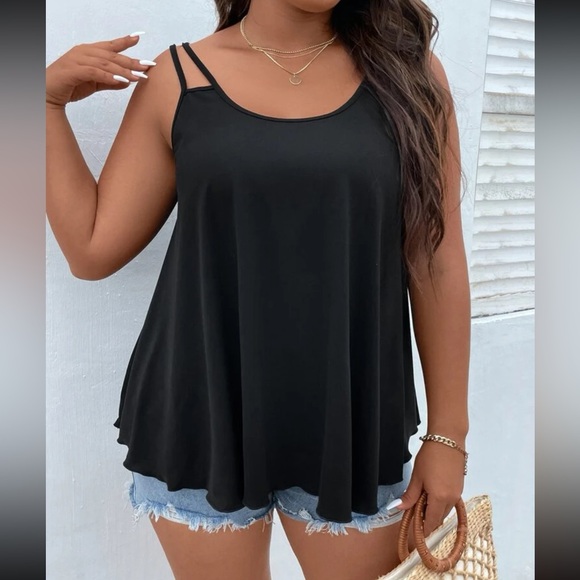 Luxe plus size purple comfy flowy tank top - Picture 10 of 16